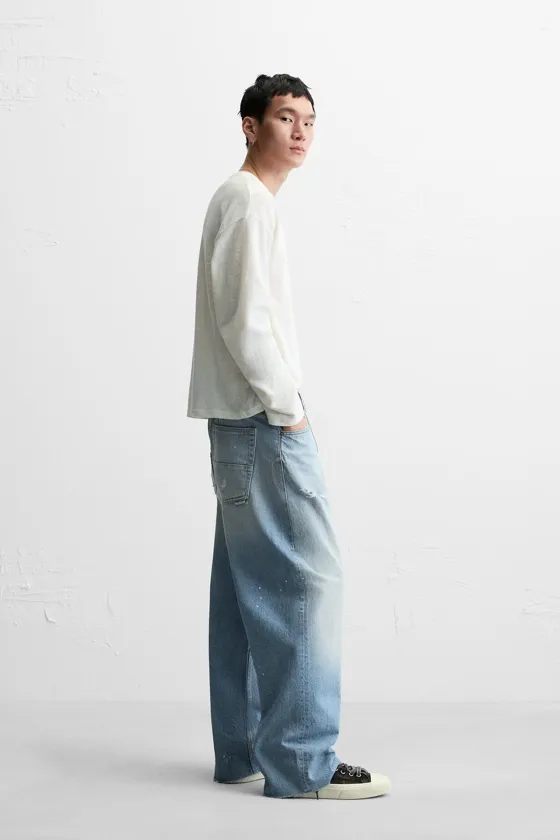 ДЖИНСЫ BAGGY С РАЗРЕЗАМИ
