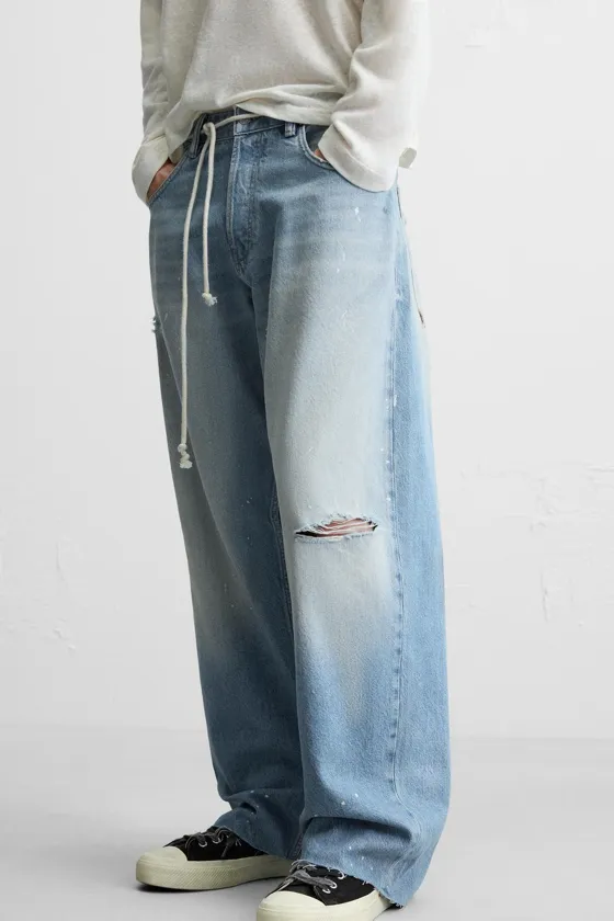ДЖИНСЫ BAGGY С РАЗРЕЗАМИ