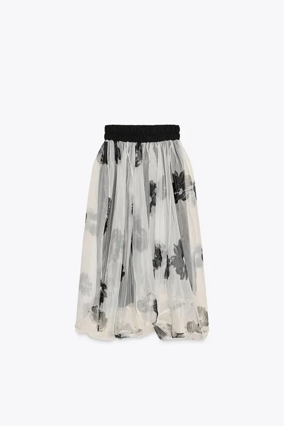 ПЛАТЬЕ ИЗ ОРГАНЗЫ С ПРИНТОМ — ZW COLLECTION