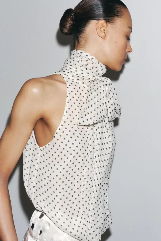 ТОП В ГОРОШЕК С ГОРЛОВИНОЙ ХАЛТЕР — ZW COLLECTION