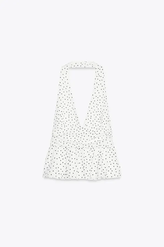 ТОП С ГОРЛОВИНОЙ ХАЛТЕР И ВОЛАНАМИ