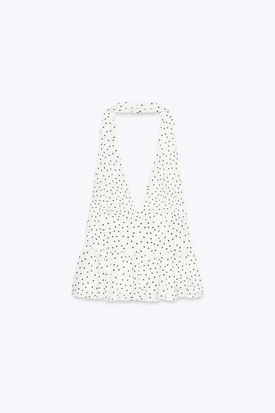 ТОП С ГОРЛОВИНОЙ ХАЛТЕР И ВОЛАНАМИ