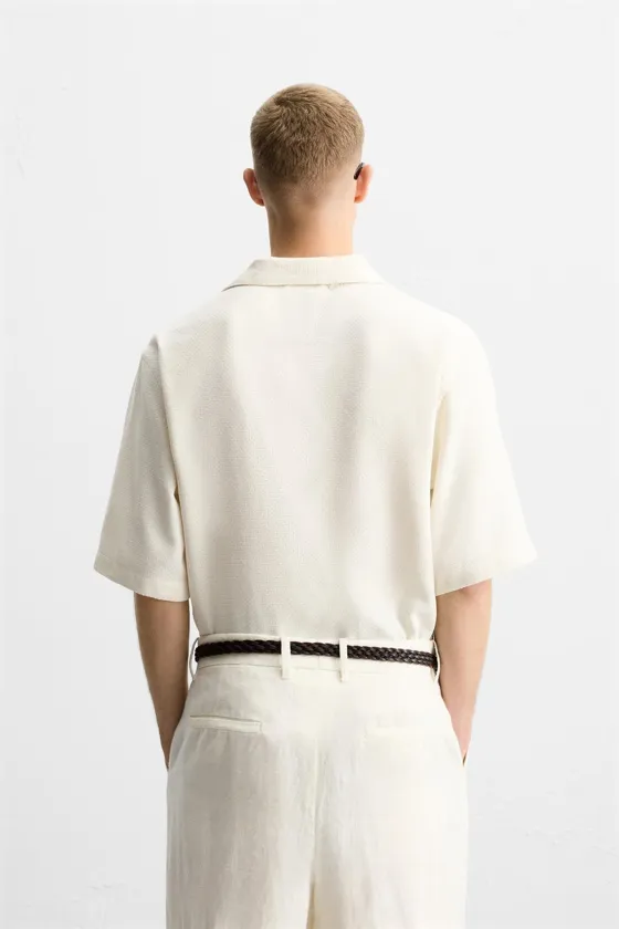 ПОЛО RELAXED FIT ИЗ РЕЛЬЕФНОЙ ТКАНИ