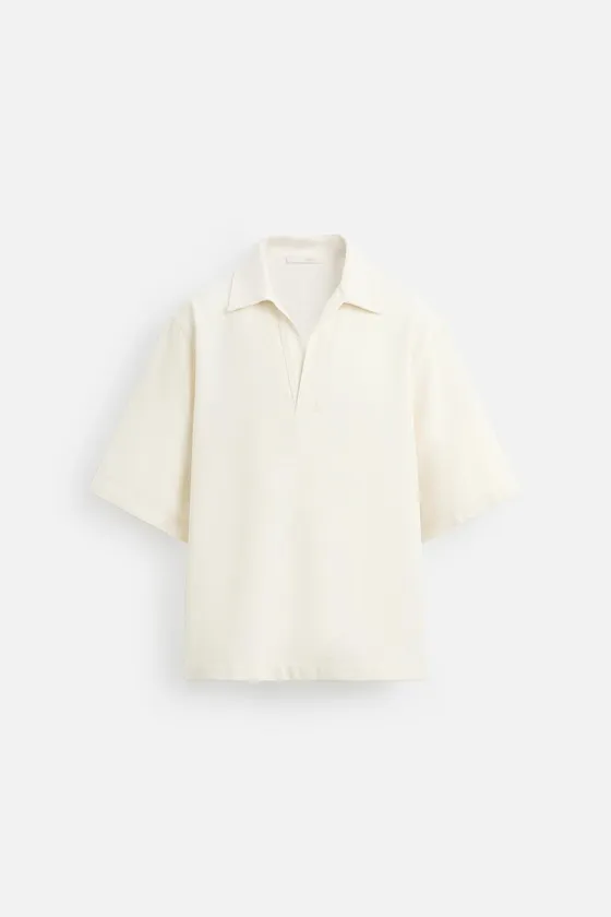 ПОЛО RELAXED FIT ИЗ РЕЛЬЕФНОЙ ТКАНИ