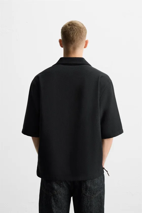 ПОЛО RELAXED FIT ИЗ РЕЛЬЕФНОЙ ТКАНИ