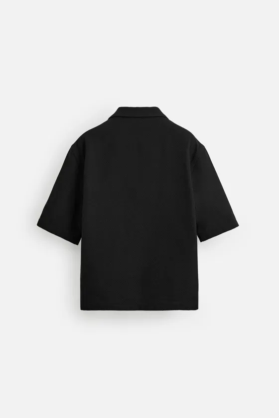 ПОЛО RELAXED FIT ИЗ РЕЛЬЕФНОЙ ТКАНИ