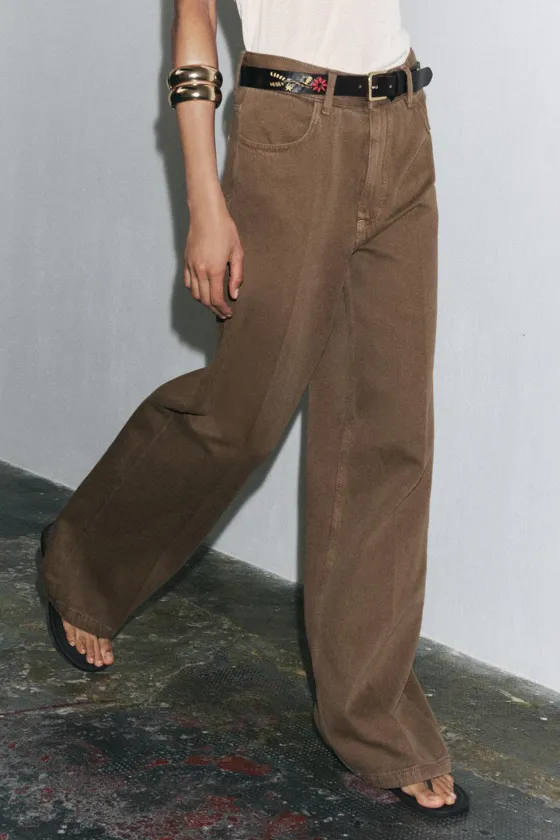 ДЖИНСЫ WIDE LEG С ВЫСОКОЙ ПОСАДКОЙ — ZW COLLECTION