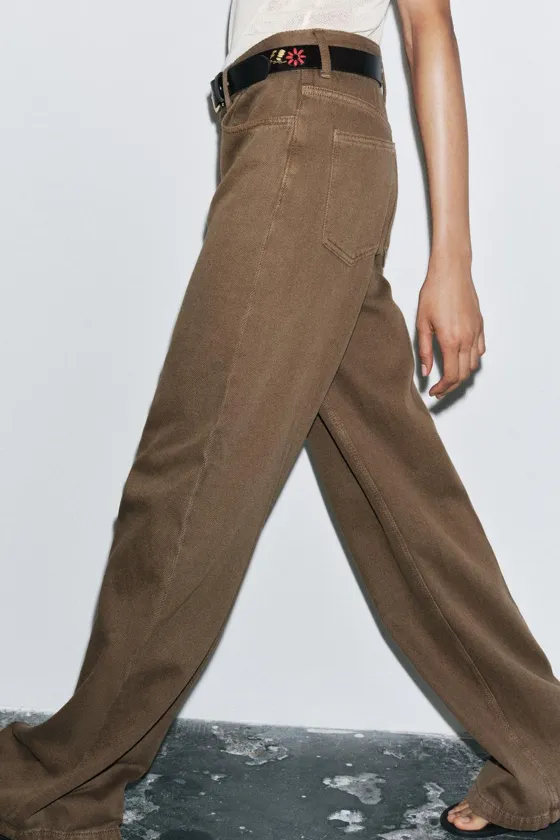 ДЖИНСЫ WIDE LEG С ВЫСОКОЙ ПОСАДКОЙ — ZW COLLECTION