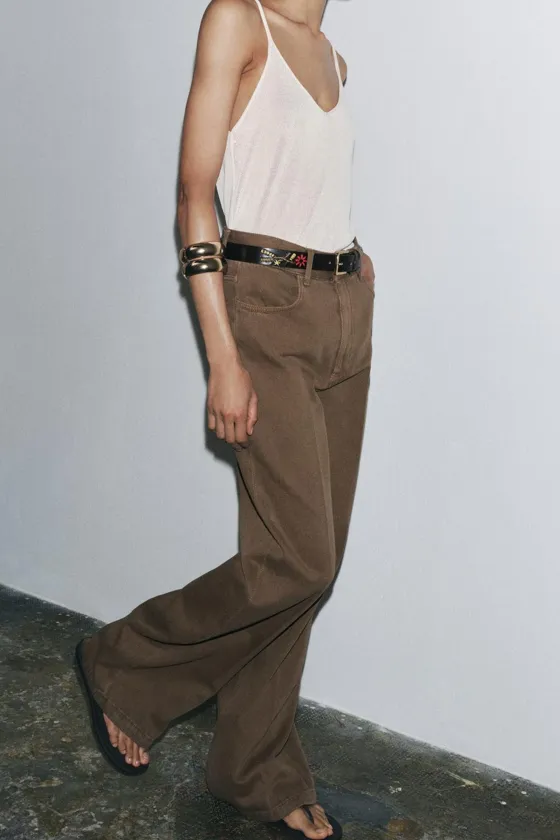 ДЖИНСЫ WIDE LEG С ВЫСОКОЙ ПОСАДКОЙ — ZW COLLECTION