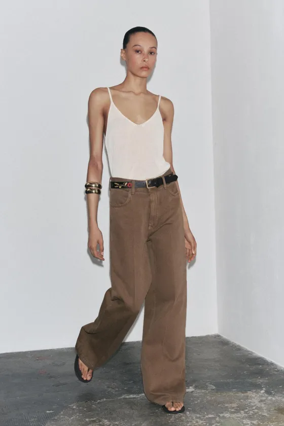 ДЖИНСЫ WIDE LEG С ВЫСОКОЙ ПОСАДКОЙ — ZW COLLECTION