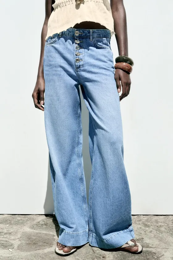 ДЖИНСЫ Z1975 WIDE LEG HIGH WAIST С ПУГОВИЦАМИ