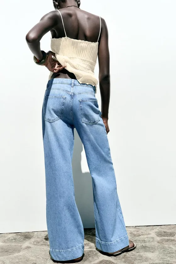 ДЖИНСЫ Z1975 WIDE LEG HIGH WAIST С ПУГОВИЦАМИ
