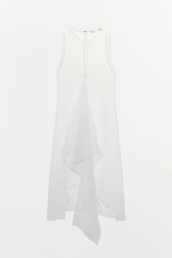 ПЛАТЬЕ ОБЪЕМНОГО КРОЯ ИЗ ОРГАНЗЫ — ZW COLLECTION