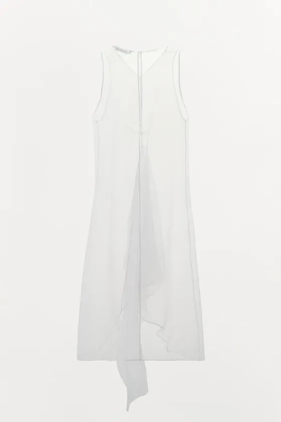 ПЛАТЬЕ ОБЪЕМНОГО КРОЯ ИЗ ОРГАНЗЫ — ZW COLLECTION
