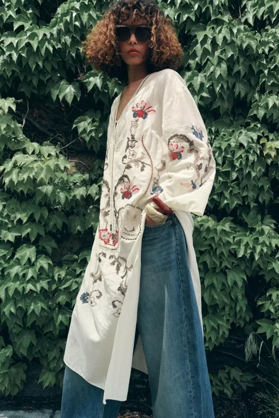 ПЛАТЬЕ МИДИ С ВЫШИВКОЙ — ZW COLLECTION