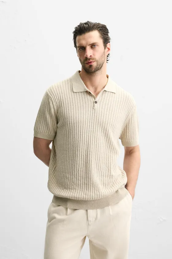 ТРИКОТАЖНОЕ ПОЛО В РУБЧИК