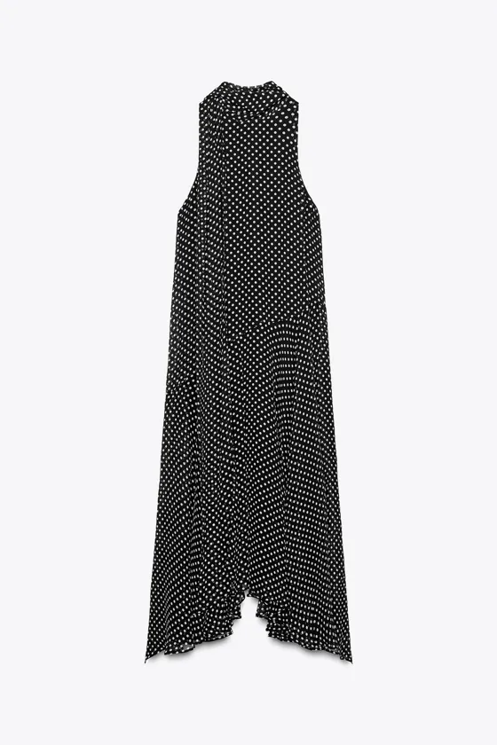 ПЛАТЬЕ В ГОРОШЕК С ГОРЛОВИНОЙ ХАЛТЕР — ZW COLLECTION