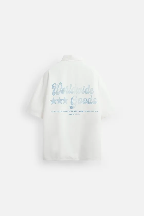 РУБАШКА С КОНТРАСТНОЙ ВЫШИВКОЙ