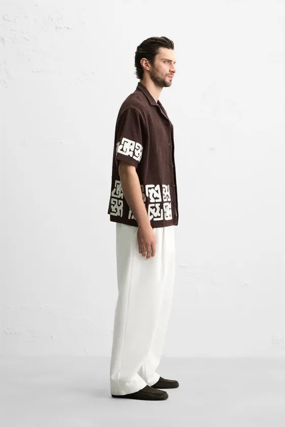 РУБАШКА RELAXED FIT С ВЫШИВКОЙ