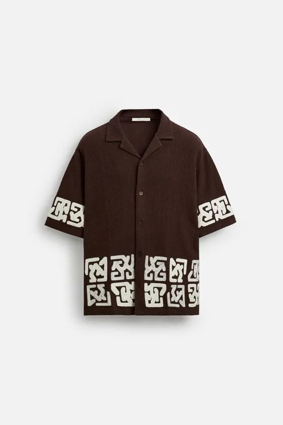 РУБАШКА RELAXED FIT С ВЫШИВКОЙ
