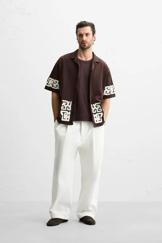 РУБАШКА RELAXED FIT С ВЫШИВКОЙ