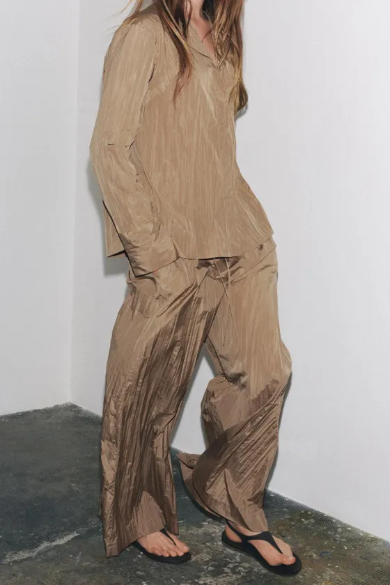 БРЮКИ ПАЛАЦЦО С ЗАЩИПАМИ — ZW COLLECTION