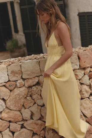 Платье миди из струящейся ткани- Заказать в России