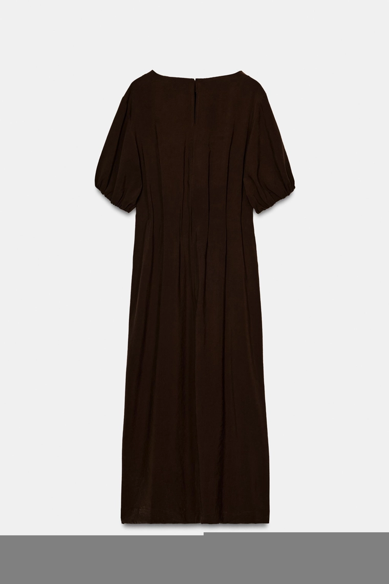 Платье миди с плиссировкой