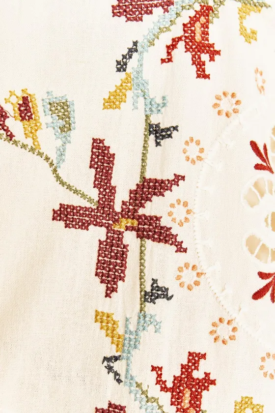 ПЛАТЬЕ АСИММЕТРИЧНОГО КРОЯ С ВЫШИВКОЙ — ZW COLLECTION