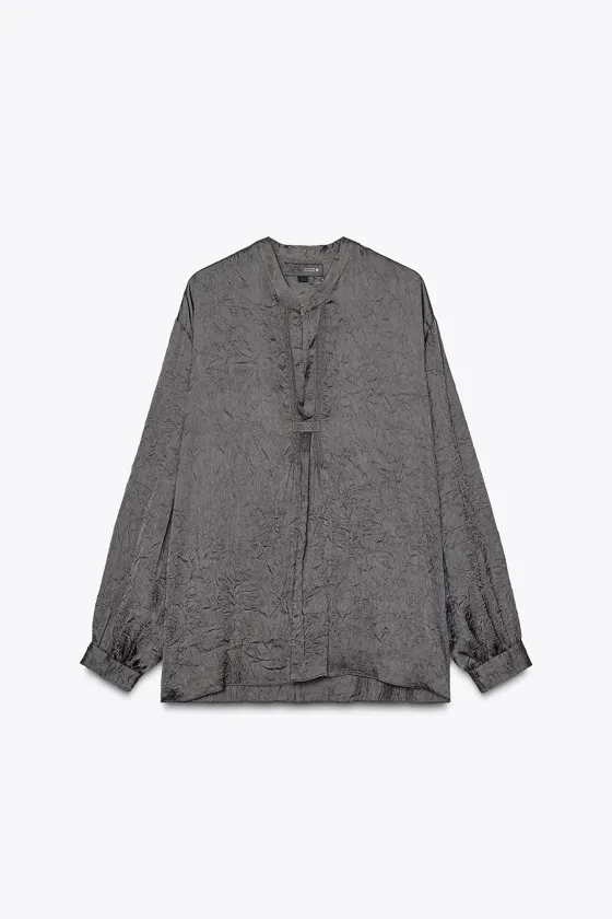 РУБАШКА ИЗ ЖАТОЙ ТКАНИ — ZW COLLECTION
