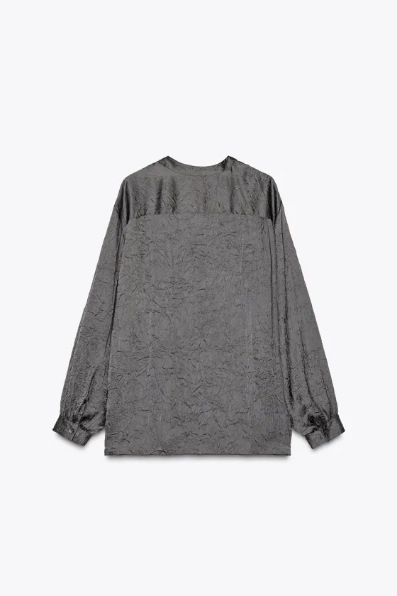РУБАШКА ИЗ ЖАТОЙ ТКАНИ — ZW COLLECTION