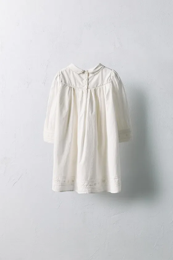 Платье limited edition embroidered flower из поплина