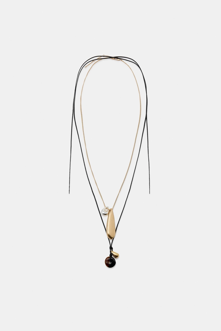 Набор из 2 подвесок на шнурке в форме слезы