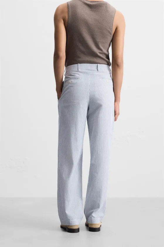 БРЮКИ ИЗ ЖАТОЙ ТКАНИ