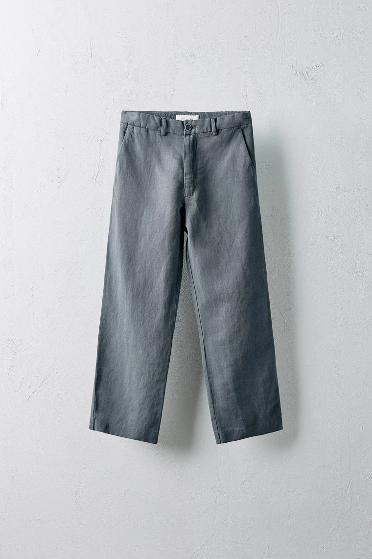 Брюки zara из хлопково-льняной ткани, 6-10 лет / лимитированное издание