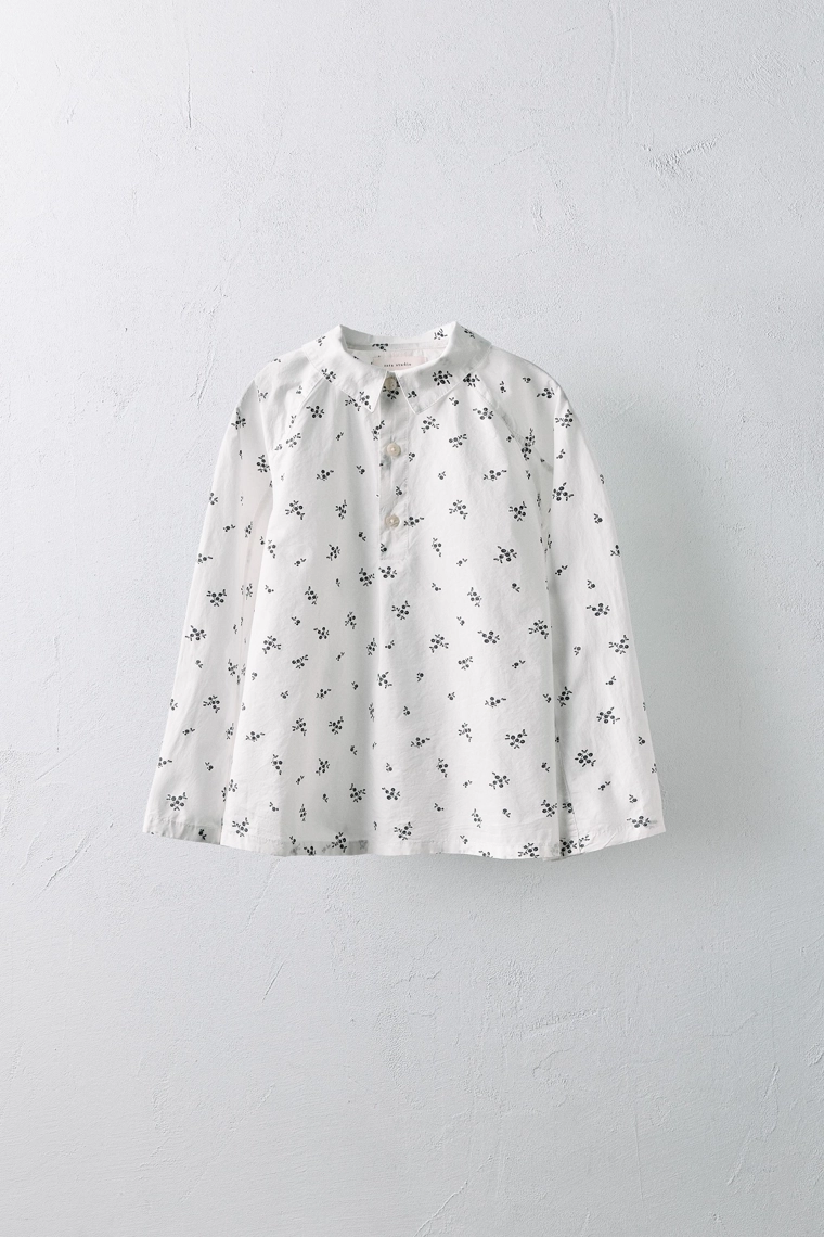 Рубашка zara из макового поплина, 2-6 лет / лимитированное издание