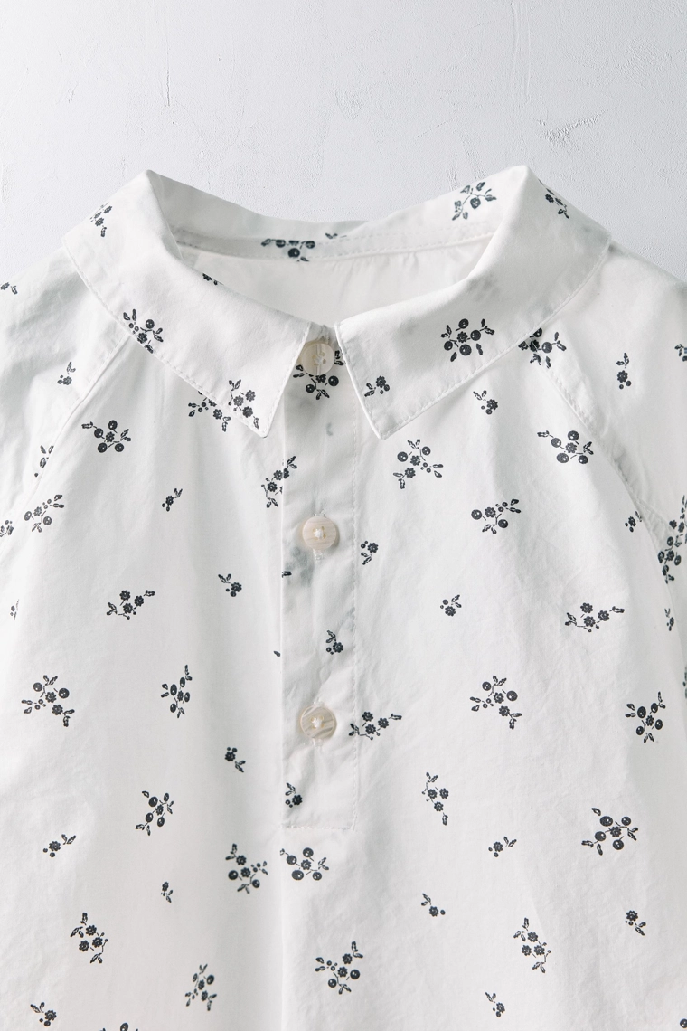 Рубашка zara из макового поплина, 2-6 лет / лимитированное издание