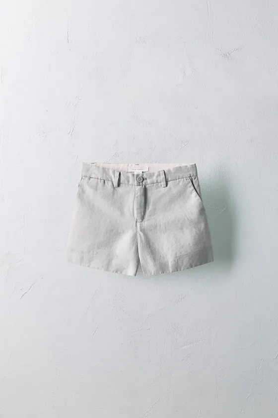Бермуды из льняной смеси limited edition