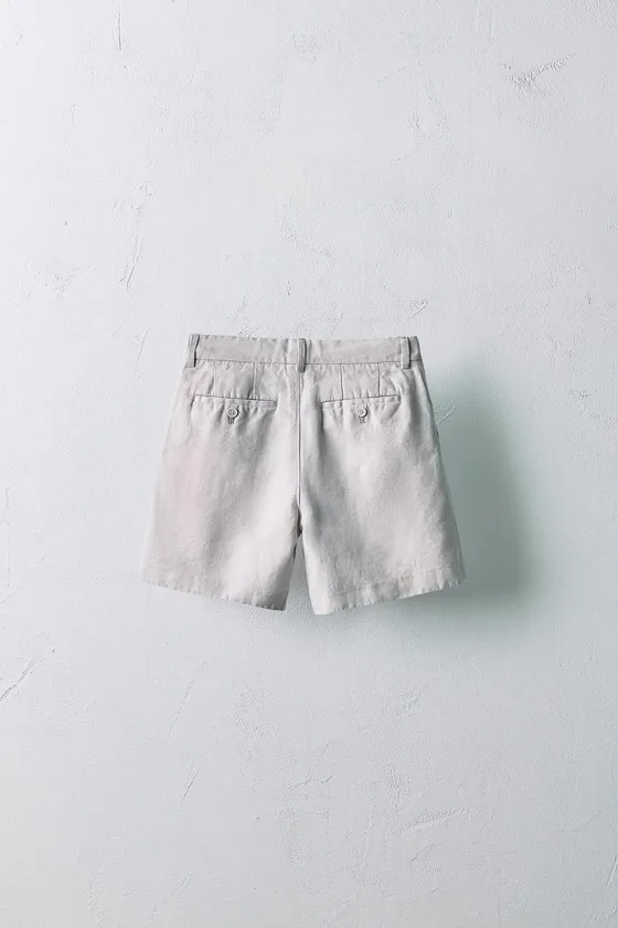 Бермуды из льняной смеси limited edition