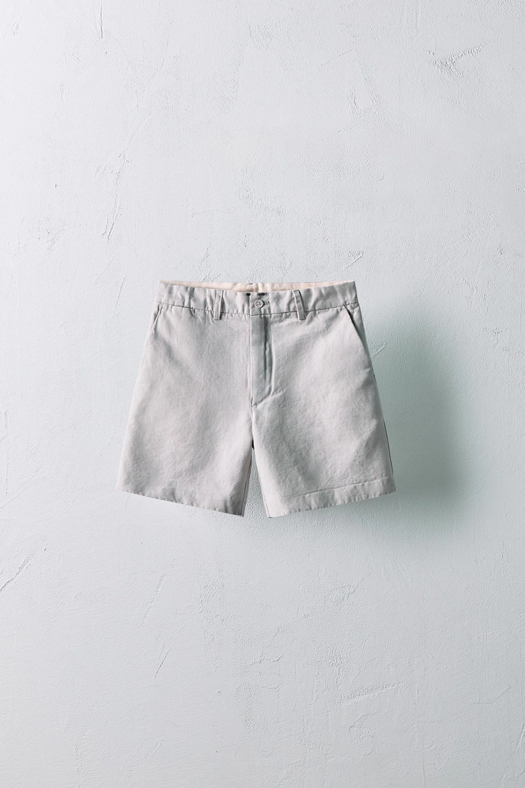Бермуды zara из льняно-хлопковой смеси, 6-10 лет / лимитированное издание