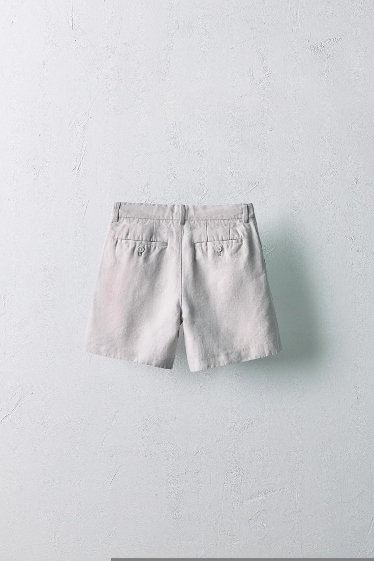 Бермуды zara из льняно-хлопковой смеси, 6-10 лет / лимитированное издание