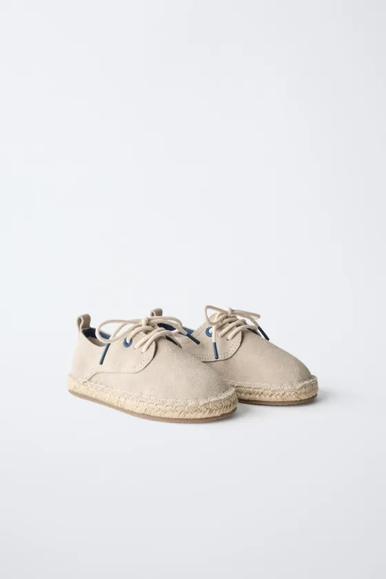 Туфли derby из кожи и джута - limited edition