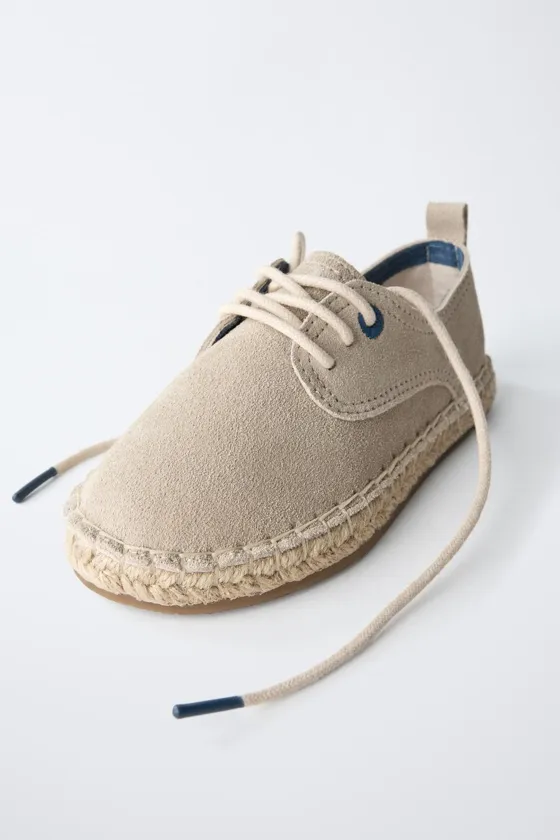 Туфли derby из кожи и джута - limited edition