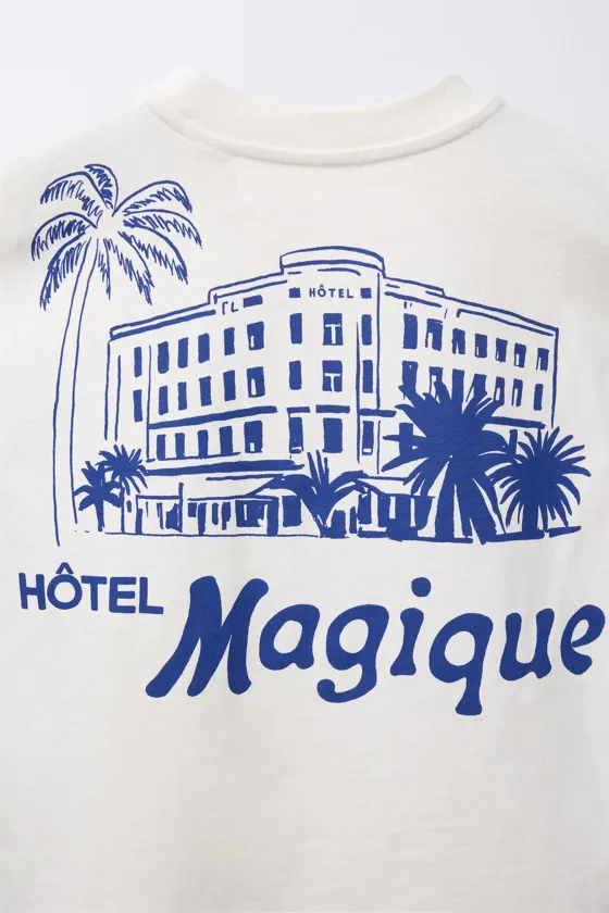 ФУТБОЛКА С ПРИНТОМ HÔTEL MAGIQUE © X ZARA