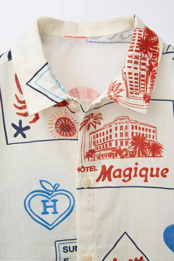 РУБАШКА С ПРИНТОМ HÔTEL MAGIQUE © X ZARA
