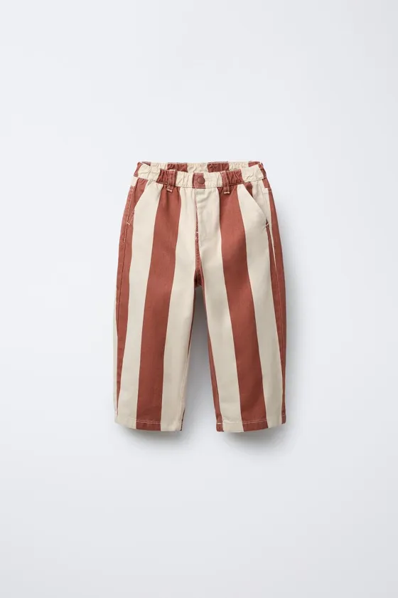 БРЮКИ BAGGY ИЗ ТВИЛА В ПОЛОСКУ
