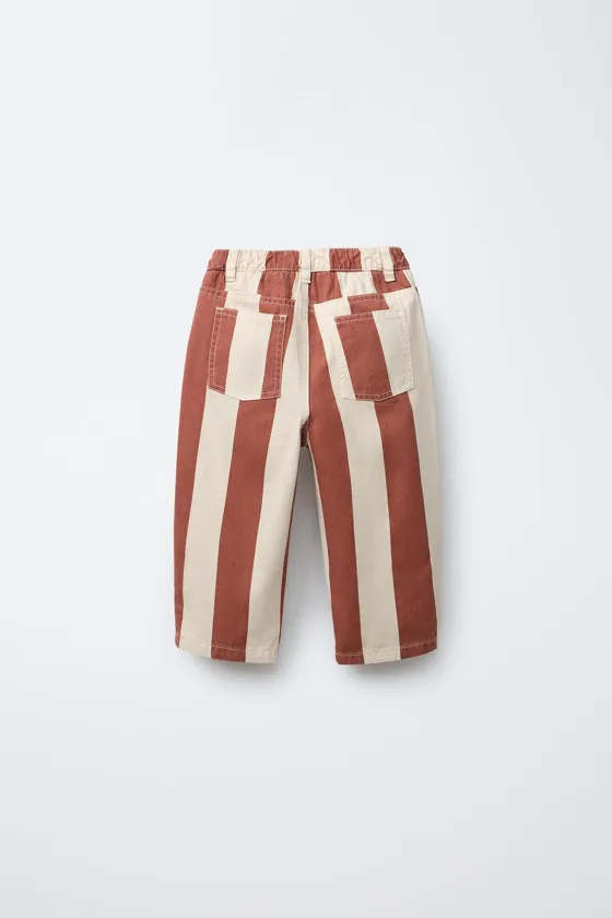 БРЮКИ BAGGY ИЗ ТВИЛА В ПОЛОСКУ