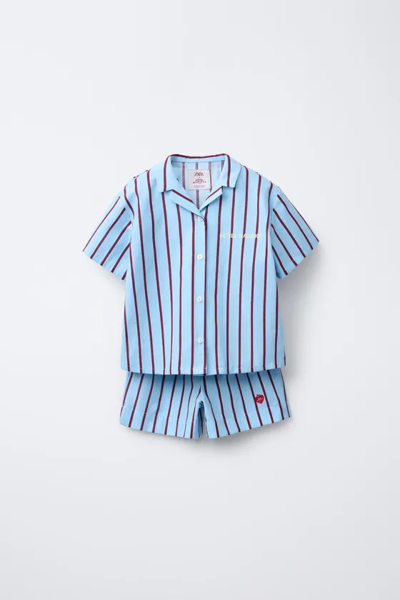 Пижама из полосатого поплина 2-6 лет / hôtel magique © x zara