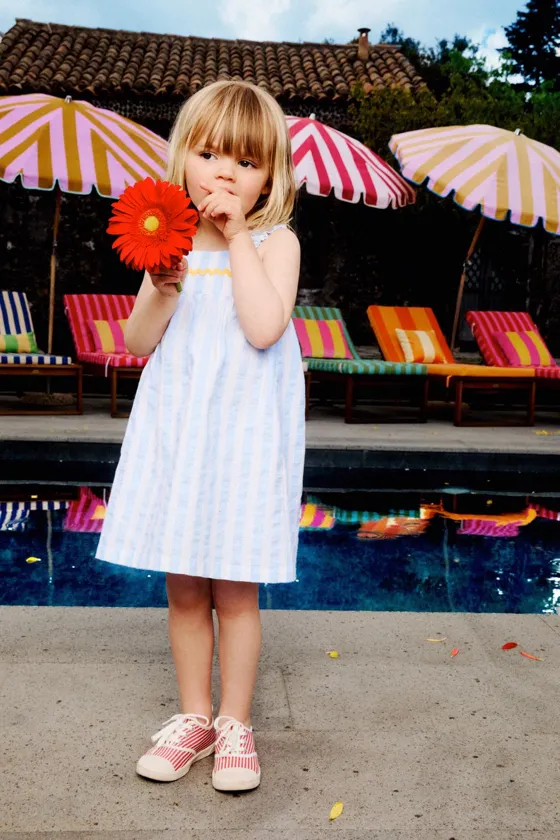 ПЛАТЬЕ В ПОЛОСКУ С ВОЛНИСТОЙ ДЕТАЛЬЮ CASA LAWA © X ZARA KIDS