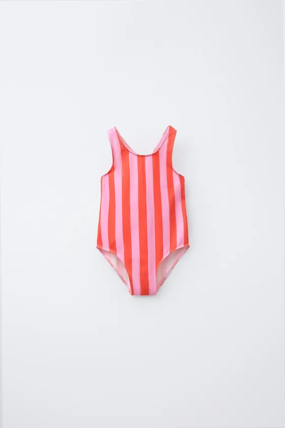 Полосатый купальник striped casa lawa © x zara kids